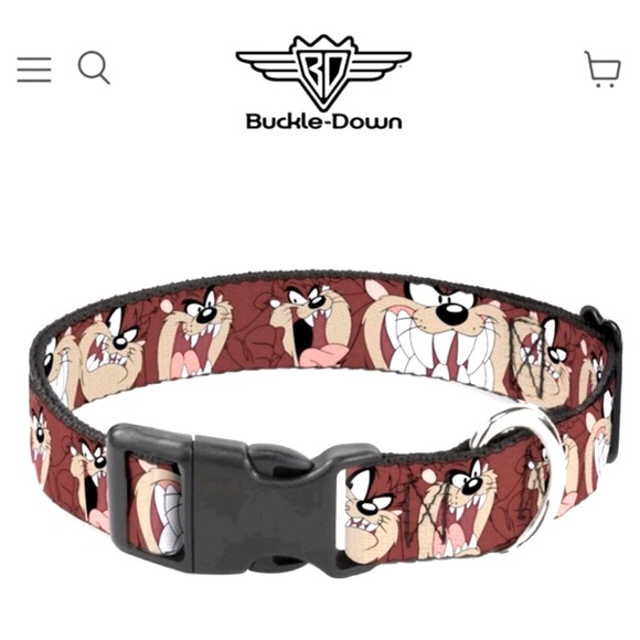 2/$20 NEW LOONEY TUNES Dog Pet Collar Adjustable SMALL 9” - 15” Neck Size Brown - Picture 1 of 16